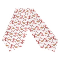 Ryvnso Gingerbread Bows Table Runner Tablecloth Home Decoration 13 x 70 inches