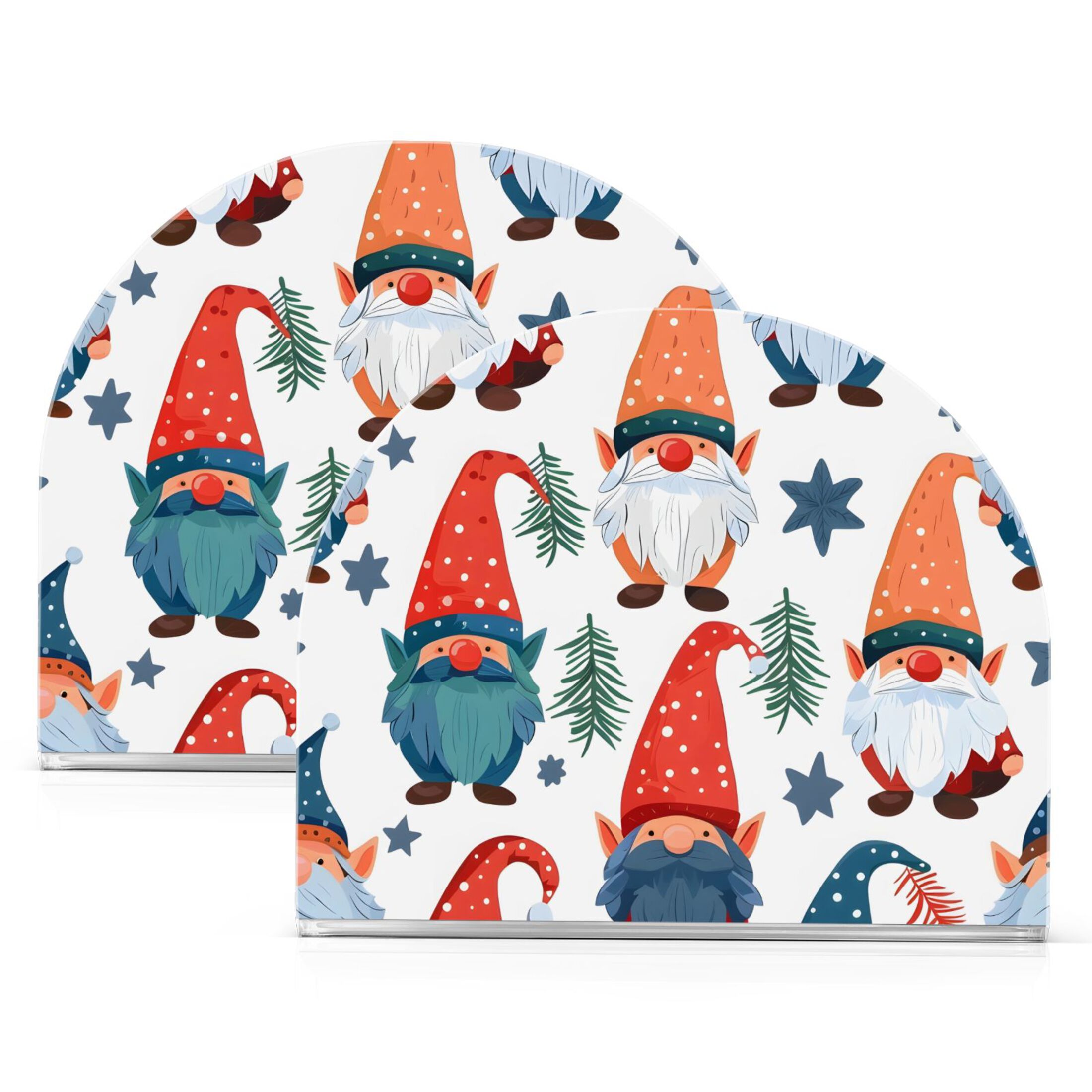 Ryvnso Gnome Christmas Acrylic Napkin Holder Table Kitchen Paper Tissue