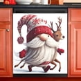 thumbnail image 1 of Ryvnso Gnome Reindeer Running Dishwasher Magnetic Refrigerator Magnet Cover Kitchen Home Decorative 23"x26", 1 of 6