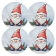 thumbnail image 1 of Ryvnso Gnome in Winter Round Plate Mats Dining Table Placemat Set of 4 for Holiday Decoration, 1 of 7