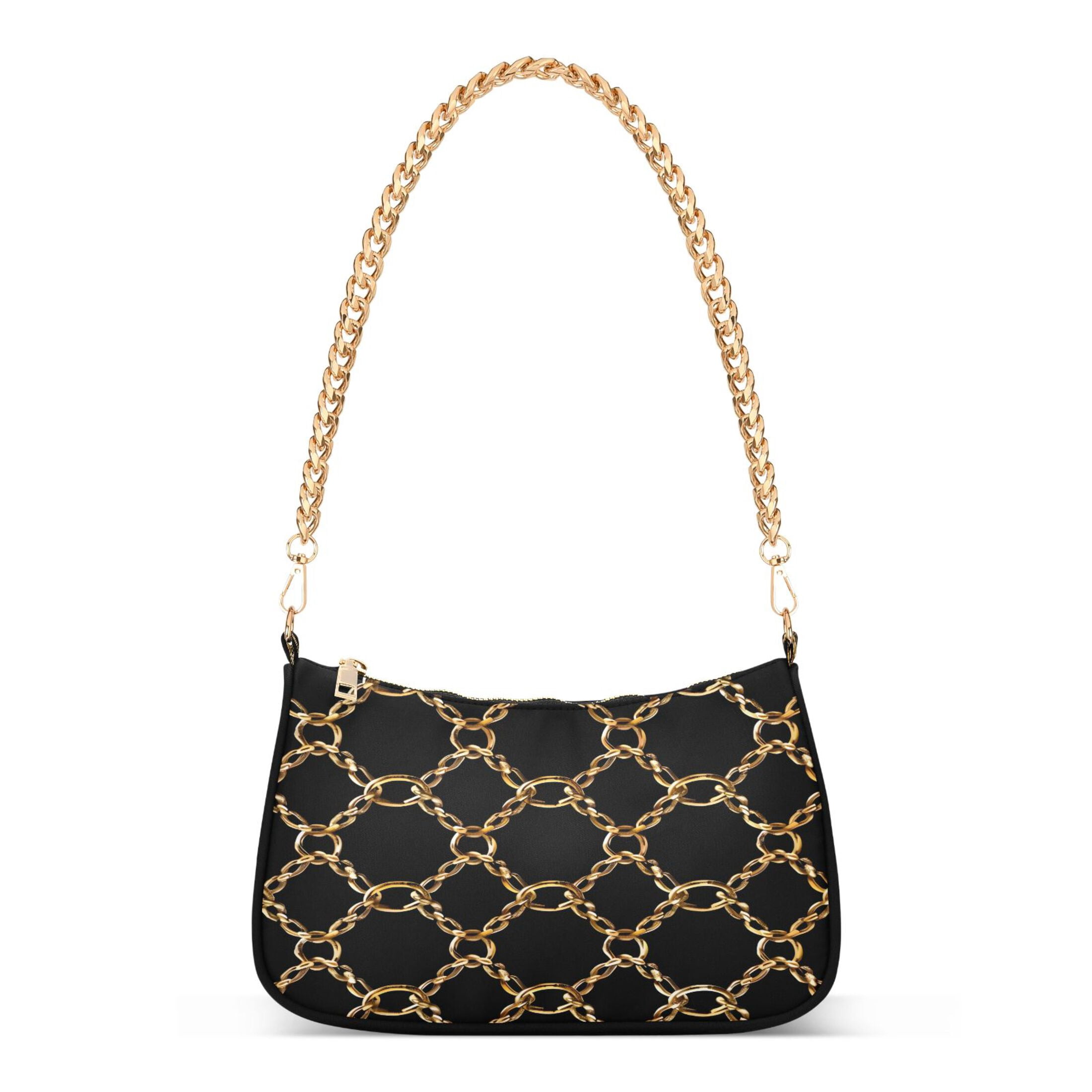 Handbag With Chain Ryvnso Golden Chains Womens Chain Shoulder Bag Tote Handbags Clutch ...