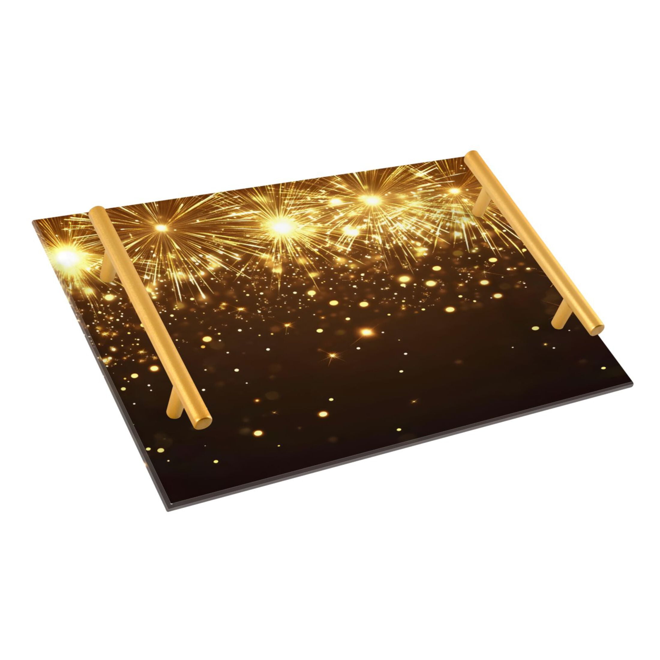 Ryvnso Golden Fireworks Bathroom Tray Vanity Countertop Trays Acrylic ...