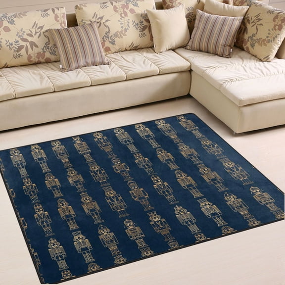 Ryvnso Golden Nutcrackers Area Rug Floor Mats Non-Slip Home Carpet 80 x 58 inch