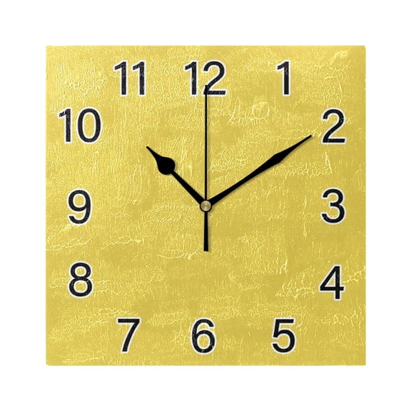 Ryvnso Goose Yellow Wall Clock Square Silent Non-Ticking Battery Operated 7.78"