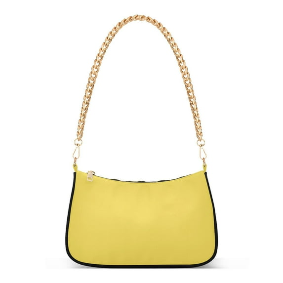 Ryvnso Goose Yellow Womens Chain Shoulder Bag Tote Handbags Clutch Hobo Purse with Zipper for Travel