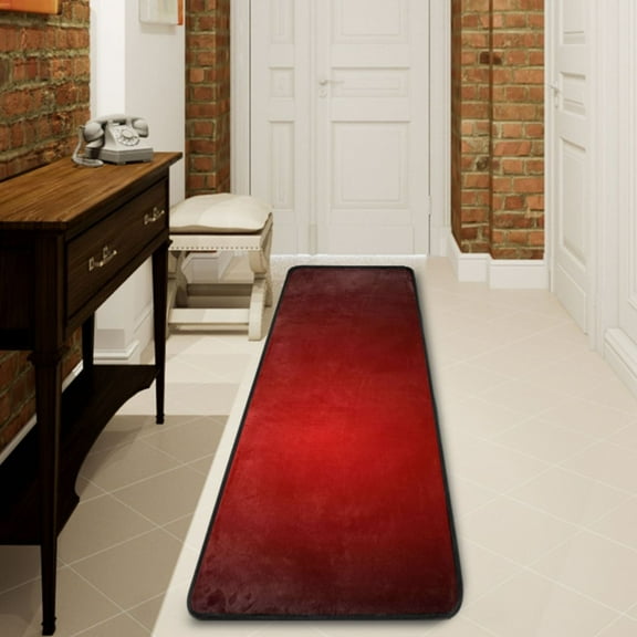 Ryvnso Gradient Red Hallway Runner Rugs Floor Carpet Non Slip Entryway Mat 2' x 6'