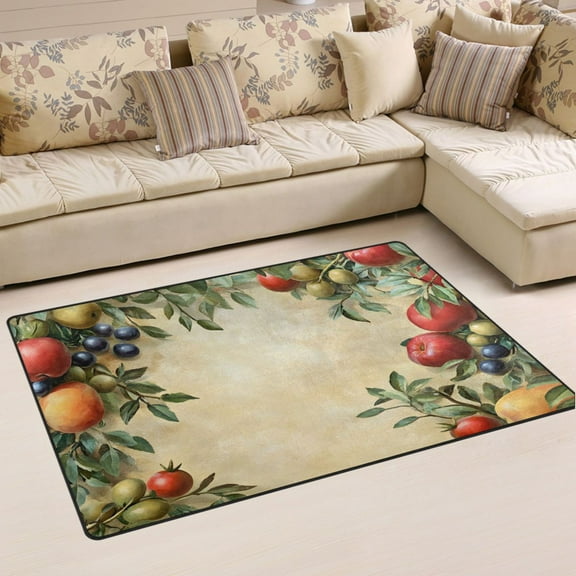 Ryvnso Grape Fruits Area Floor Mat Non-Slip Carpet Soft Rugs Doormats 31" x 20"