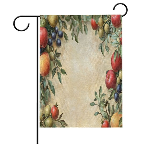 Ryvnso Grape Fruits Pattern Garden Flag 12x18 Inch Double Sided Seasonal Yard Decoration