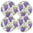 thumbnail image 1 of Ryvnso Grapes Fruit Round Plate Mats Dining Table Placemat Set of 4 for Holiday Decoration, 1 of 7