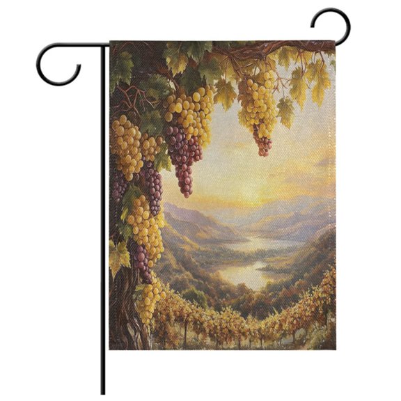 Ryvnso Grapes Landscape Garden Flag 12x18 Inch Double Sided Seasonal Yard Decoration