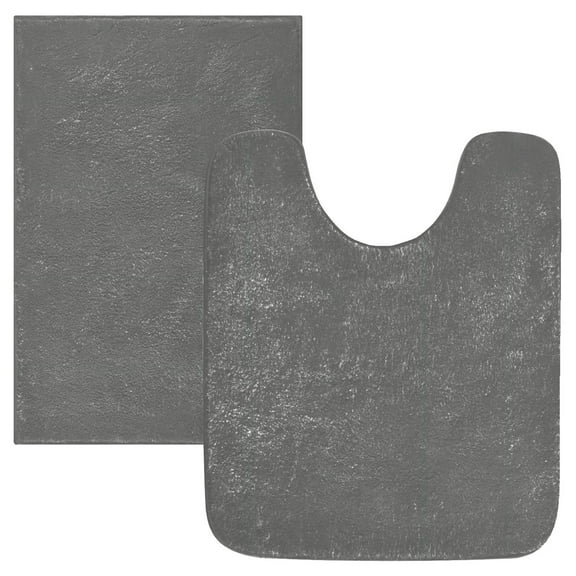 Ryvnso Gray Bathroom Shaggy Rugs Toilet Mat Soft Contour Rug