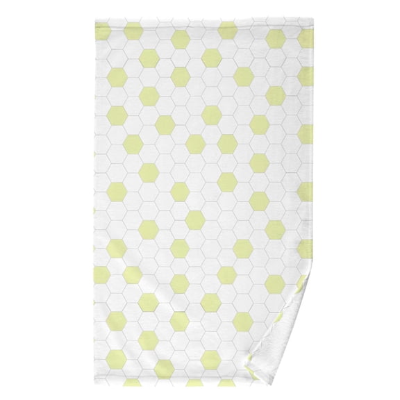 Ryvnso Green Geometry Pattern Cotton Hand Towel Absorbent Face Bath Towels for Beach Pool Sports