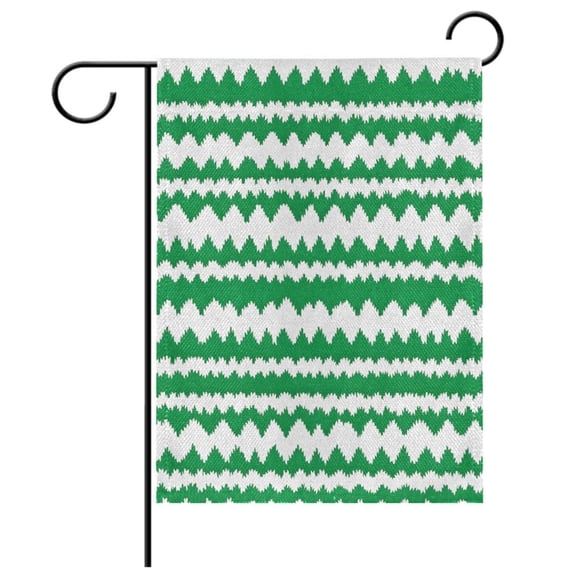 Ryvnso Green Lines Garden Flag 12x18 Inch Double Sided Seasonal Yard Decoration