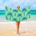 thumbnail image 1 of Ryvnso Green Palm Trees Beach Towel Quick Dry Swimming Yoga Beach Towels Large Sand Free Microfiber Towel 31"W x 71"L, 1 of 5