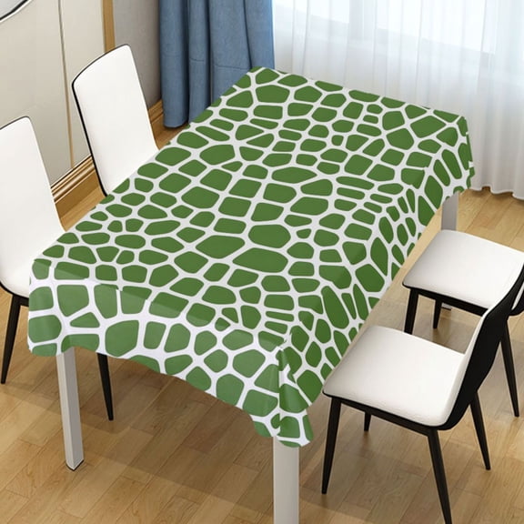 Ryvnso Green Snake Skin Rectangle Table Cloth Tablecover Dinning Tablecloth 54"x54"