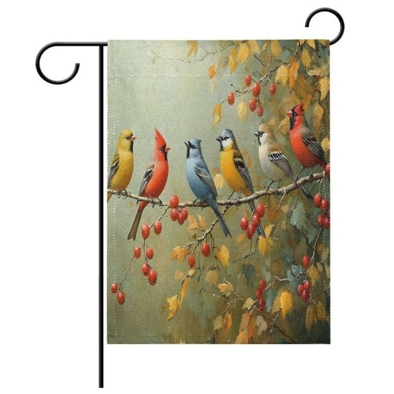 Ryvnso Group Of Birds Garden Flag 28x40 Inch Double Sided Seasonal Yard Decoration