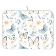thumbnail image 1 of Ryvnso Hand Drawn Floral Butterfly Dish Drying Mat for Kitchen Countertop 18x24 Large Dish Pad Drainer Rack Dish Sink Mats, 1 of 7