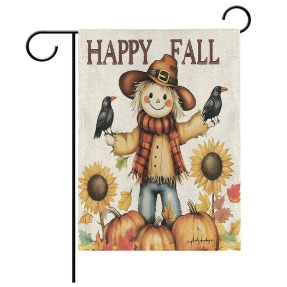 Ryvnso Happy Fall Garden Flag 12x18 Inch Double Sided Seasonal Yard Decoration