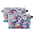 thumbnail image 1 of Ryvnso Happy Snowman Christmas Storage Basket Large Bin Foldable Boxes Toys Organizer 14.2x10.2x8.3in 2 PCs, 1 of 8