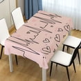 thumbnail image 1 of Ryvnso Heart and Line Rectangle Table Cloth Tablecover Dinning Tablecloth 54"x54", 1 of 8