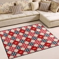 thumbnail image 1 of Ryvnso Heart on Checkered Area Rug Floor Mats Non-Slip Home Carpet 80 x 58 inch, 1 of 7