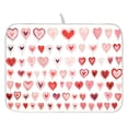 thumbnail image 1 of Ryvnso Hearts Print Dish Drying Mat for Kitchen Countertop 16x18 Small Dish Pad Drainer Rack Dish Sink Mats, 1 of 7