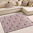 thumbnail image 1 of Ryvnso Highland Cattle Roses Area Rug Floor Mats Non-Slip Home Carpet 63 x 48 inch, 1 of 7