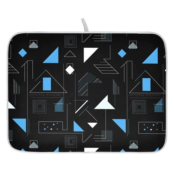 Ryvnso Irregular Triangle Dish Drying Mat for Kitchen Countertop 18x24 Large Dish Pad Drainer Rack Dish Sink Mats