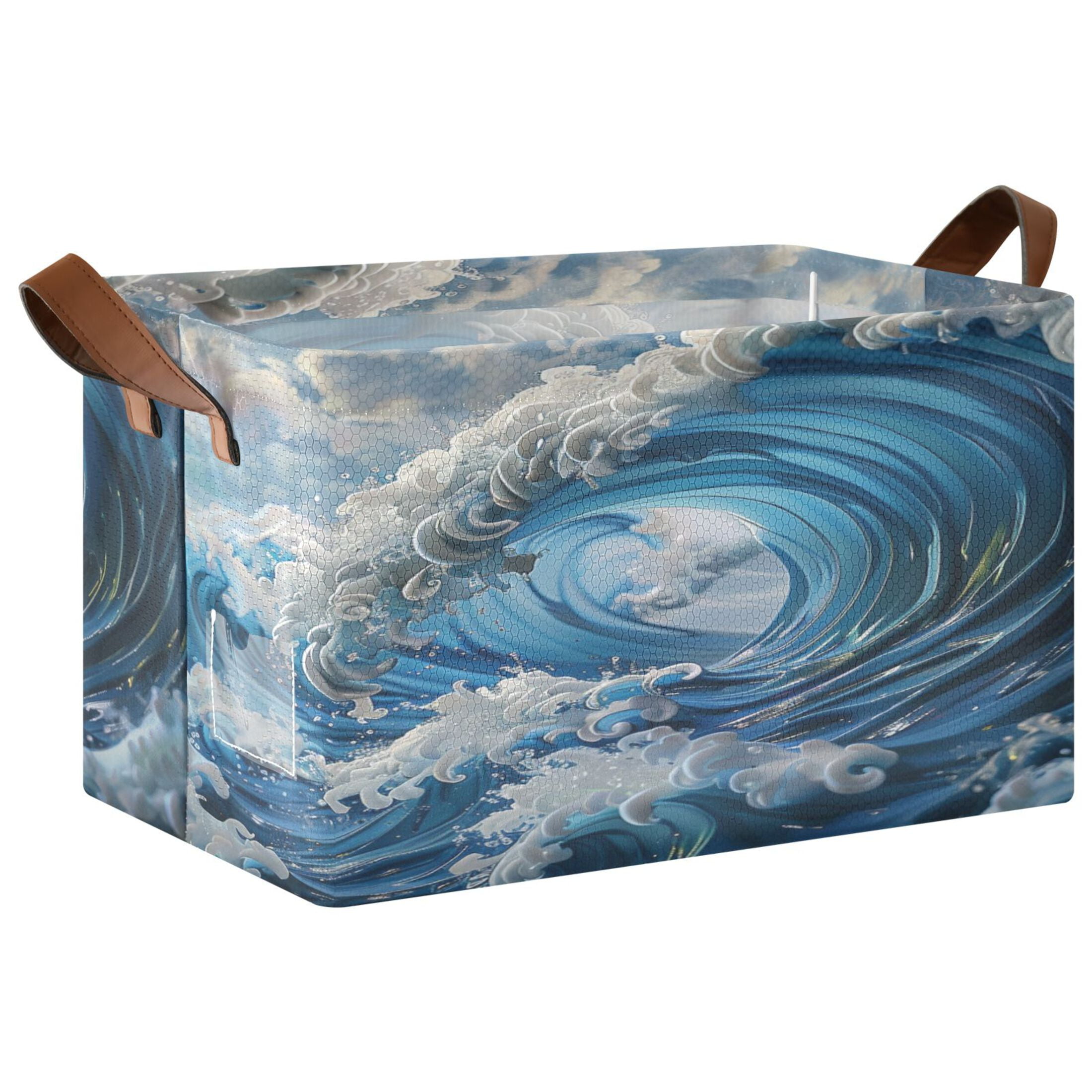 Ryvnso Japanese Wave Storage Bins Large Basket Foldable Cube Toys ...