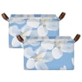 thumbnail image 1 of Ryvnso Jasmine Flower Storage Bins Large Basket Foldable Cube Toys Organizer with Handles 2 PCs, 1 of 8