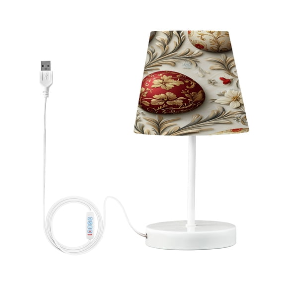 Ryvnso LED Bedside Table Lamp 3d Egg Pattern Bedroom Desk Lamps Nightstand Lampshade S