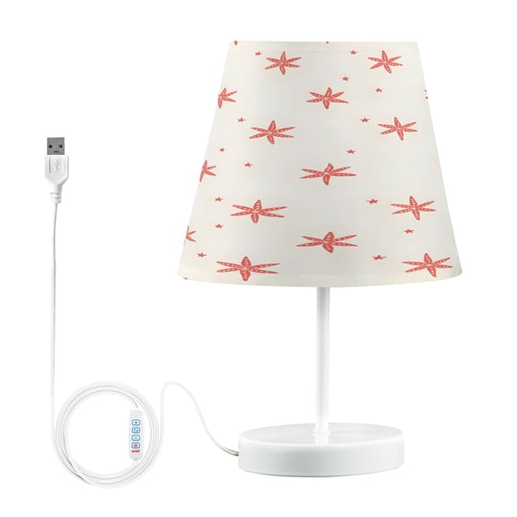 Ryvnso LED Bedside Table Lamp Abstract Starfish Bedroom Desk Lamps Nightstand Lampshade M