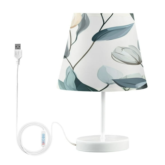 Ryvnso LED Bedside Table Lamp Abstract Tulip Flower Bedroom Desk Lamps Nightstand Lampshade M