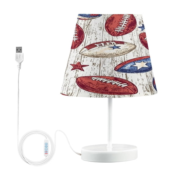 Ryvnso LED Bedside Table Lamp American Rugby Football Bedroom Desk Lamps Nightstand Lampshade M