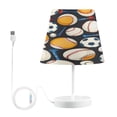 thumbnail image 1 of Ryvnso LED Bedside Table Lamp Baseball Football Bedroom Desk Lamps Nightstand Lampshade M, 1 of 7