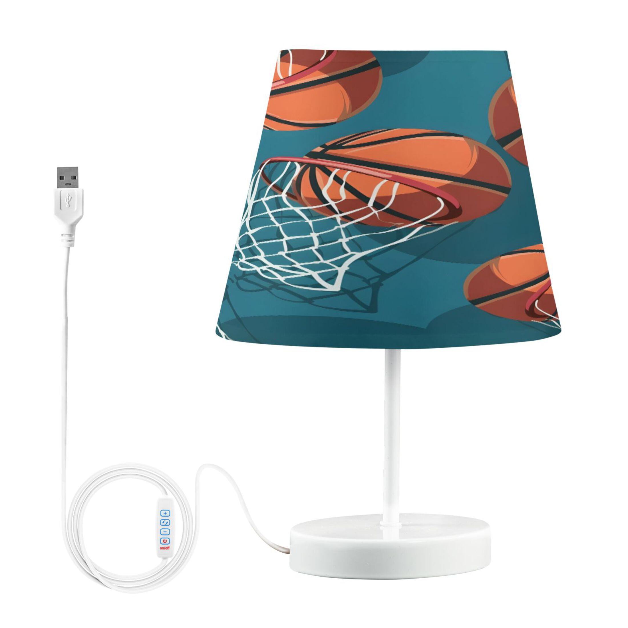 Ryvnso LED Bedside Table Lamp Basketball-a1 Bedroom Desk Lamps Nightstand Lampshade M