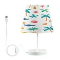 thumbnail image 1 of Ryvnso LED Bedside Table Lamp Beach Palm Trees Bedroom Desk Lamps Nightstand Lampshade M, 1 of 7