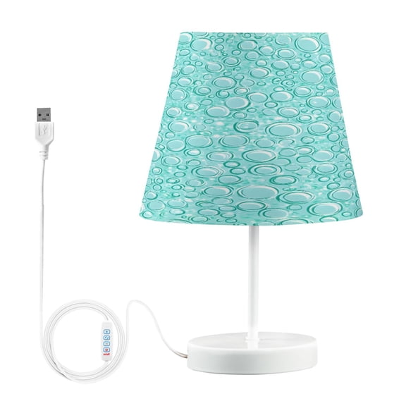 Ryvnso LED Bedside Table Lamp Bubbles Marble Bedroom Desk Lamps Nightstand Lampshade M