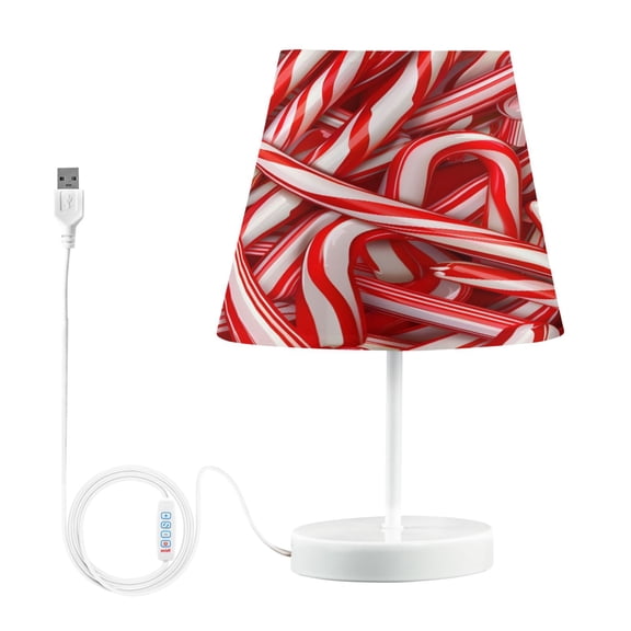 Ryvnso LED Bedside Table Lamp Candy Christmas Bedroom Desk Lamps Nightstand Lampshade M