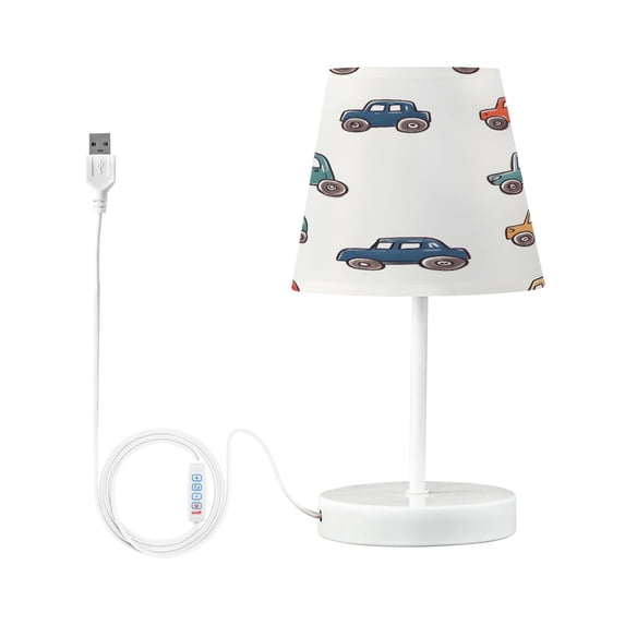 Ryvnso LED Bedside Table Lamp Car Cartoon Bedroom Desk Lamps Nightstand Lampshade S
