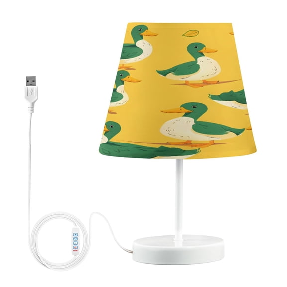 Ryvnso LED Bedside Table Lamp Cartoon Duck Bedroom Desk Lamps Nightstand Lampshade M