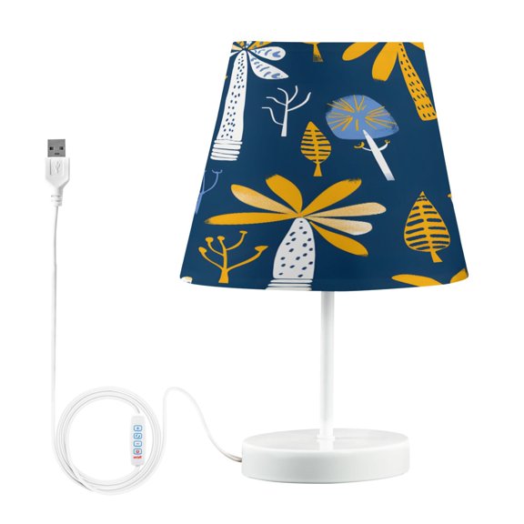 Ryvnso LED Bedside Table Lamp Coconut Tree Bedroom Desk Lamps Nightstand Lampshade M