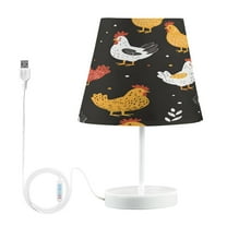Ryvnso LED Bedside Table Lamp Cute Chicken Bedroom Desk Lamps Nightstand Lampshade M