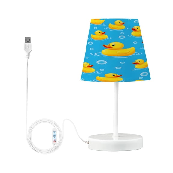 Ryvnso LED Bedside Table Lamp Cute Ducks Bubbles Bedroom Desk Lamps Nightstand Lampshade S