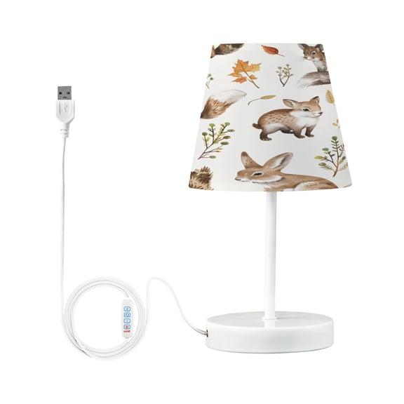 Ryvnso LED Bedside Table Lamp Cute Forest Animals Bedroom Desk Lamps Nightstand Lampshade S