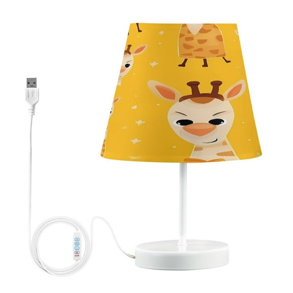 Ryvnso LED Bedside Table Lamp Cute Giraffes Bedroom Desk Lamps Nightstand Lampshade M