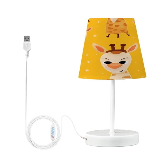Ryvnso LED Bedside Table Lamp Cute Giraffes Bedroom Desk Lamps Nightstand Lampshade S