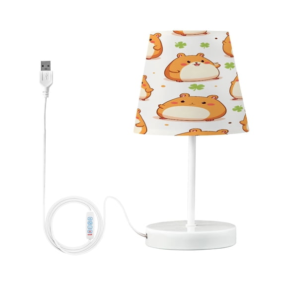Ryvnso LED Bedside Table Lamp Cute Mouse Clover Bedroom Desk Lamps Nightstand Lampshade S