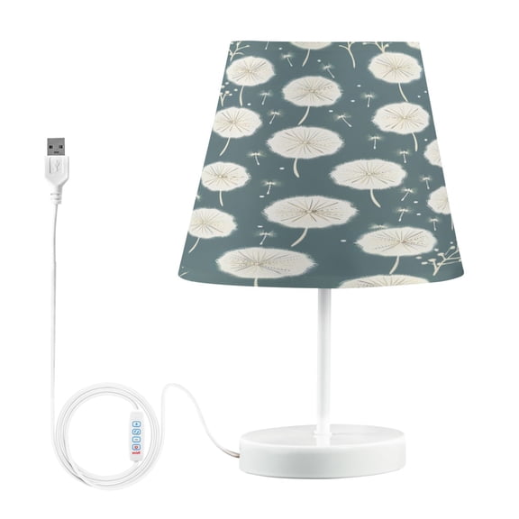 Ryvnso LED Bedside Table Lamp Dandelions Flowers Bedroom Desk Lamps Nightstand Lampshade M
