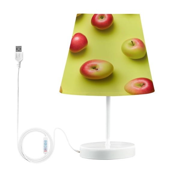 Ryvnso LED Bedside Table Lamp Fruit Apples Bedroom Desk Lamps Nightstand Lampshade M